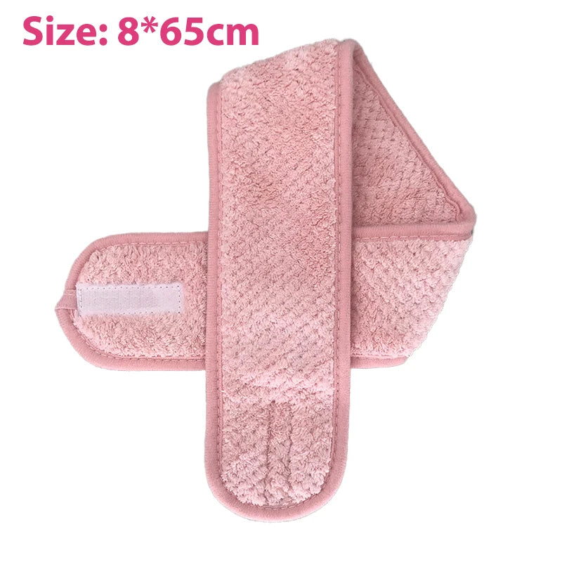 Adjustable Makeup Headband Soft Fleece Face Wash Towel Bath Spa Facial Hairband Skincare Beauty Head Wrap Accessory CB DROPSHIPPING
