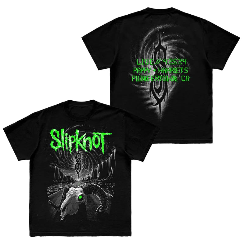 Photo SLIPKNOT Gothic Style Band T-Shirt Cotton Graphic Tee Men Women Summer Streetwear Top
