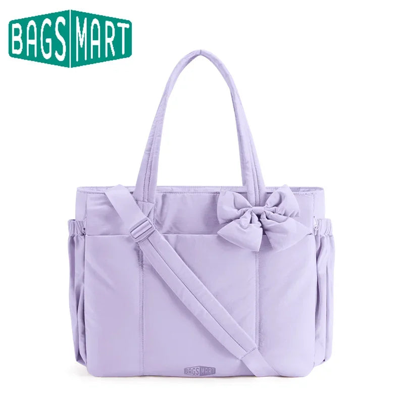 BAGSMART Large Capacity Tote Bag for Women Versatile Commuting Handbag Messenger Multiple Pockets Shoulder Sport Bag