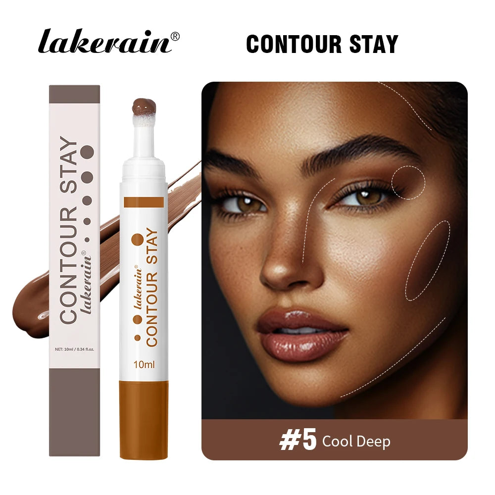 6-colors Moisturizing Liquid Contour Stay Cream Bronzer Waterproof Lightweight 3D Concealer Nourishing Face Contour Makeup CB DROPSHIPPING