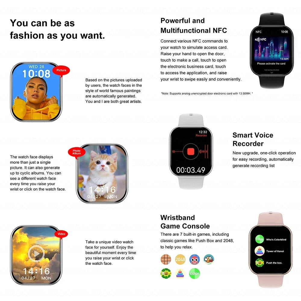 New DT Watch 10 Smartwatch 16GB Large Memory NFC 3D Stereo Vision Compass Muiti-Sport Mode Waterproof Bluetooth call Smartwatch CB DROPSHIPPING