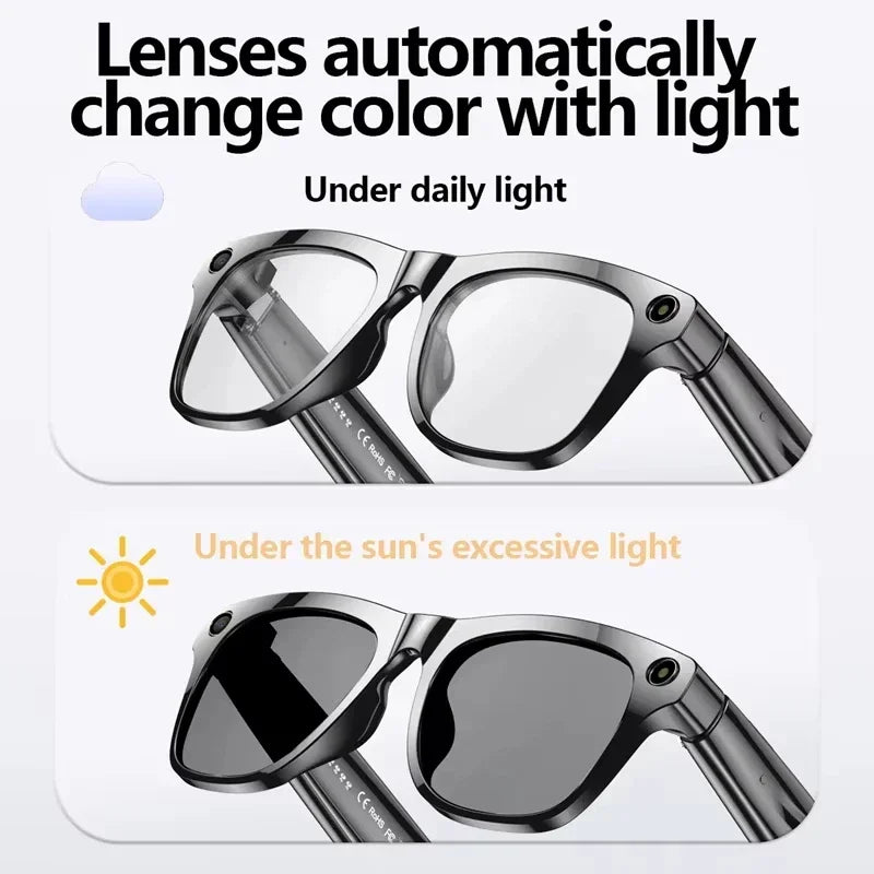 Lenovo AI Smart Glasses With 8K 1200mp Camera Chat Gpt Touch Sport Sunglasses Music Player Bluetooth Calling Voice Assistant CB DROPSHIPPING