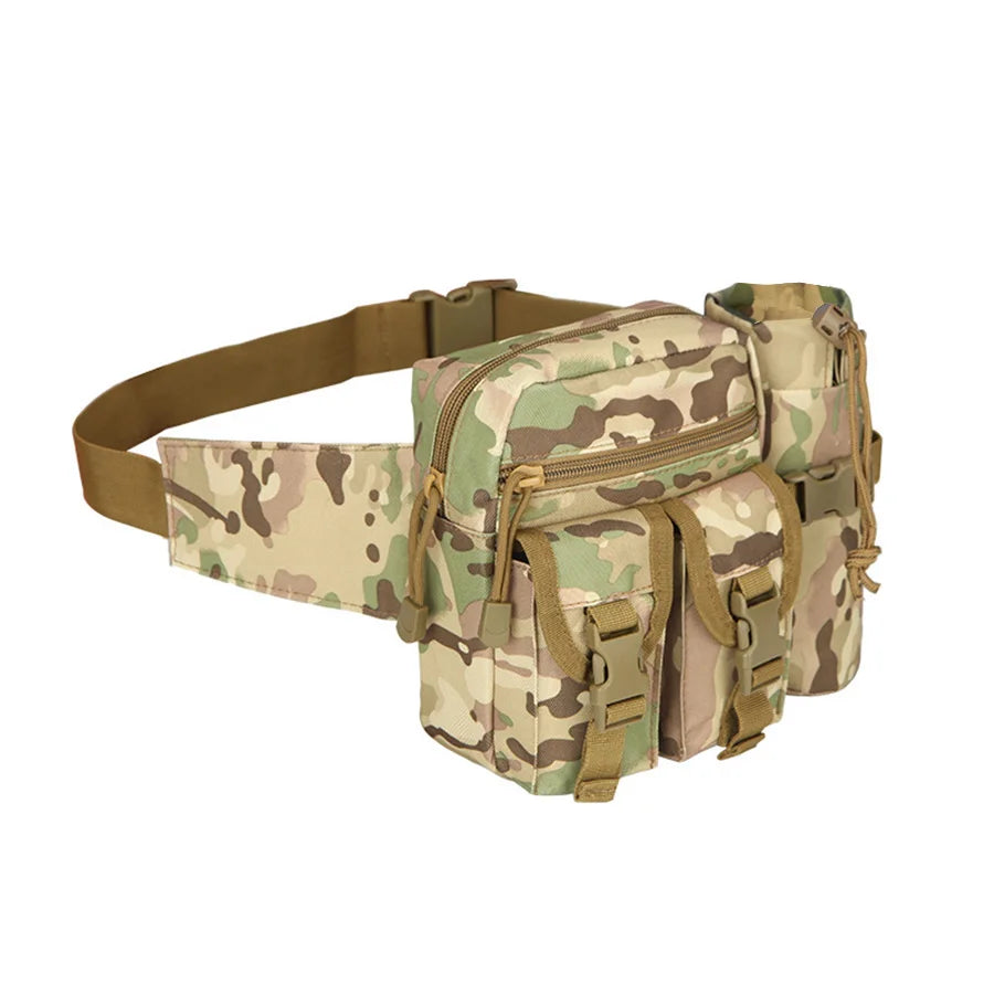 Multi-sport water bottle waist bag is detachable and suitable for outdoor sports such as mountaineering, camping, and hiking CB DROPSHIPPING