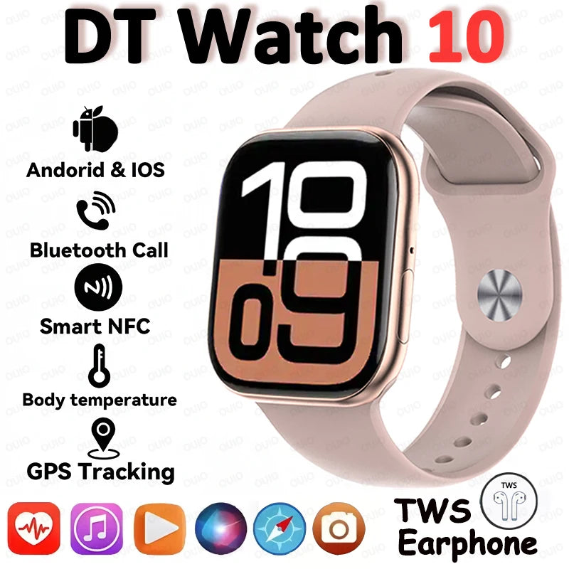 New DT Watch 10 Smartwatch 16GB Large Memory NFC 3D Stereo Vision Compass Muiti-Sport Mode Waterproof Bluetooth call Smartwatch CB DROPSHIPPING