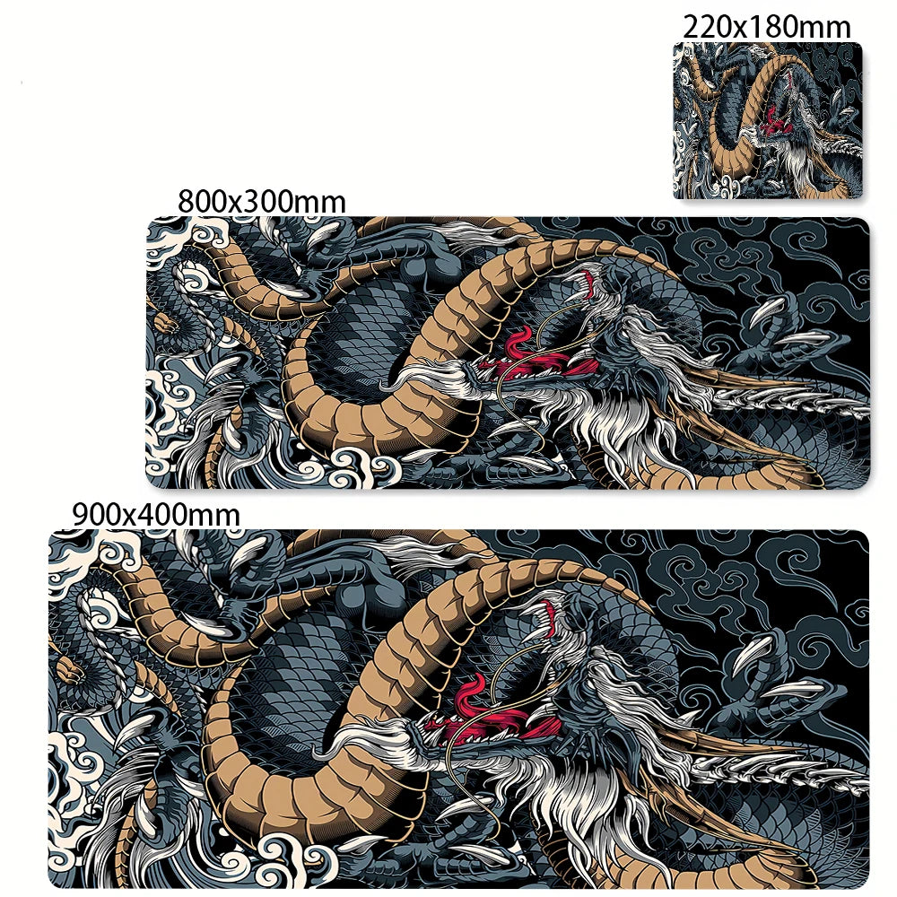 Black and White Dragon Large Mouse Mat Gaming Mousepad Big Rubber Base Mouse Pad Purple Deskpad Eyboard Mats Mousepads 400x900 CB DROPSHIPPING