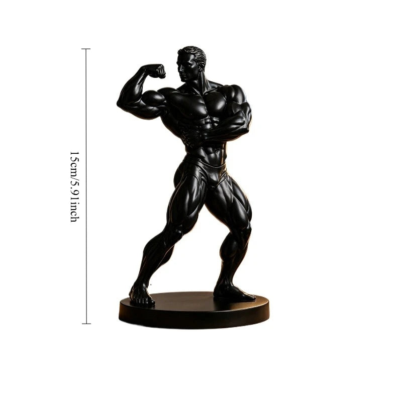 Fitness Athlete Statue,3D Printed Relief, Classic Sculpture with Perfect Physique,Art Desktop Decor for Home, Cafe,Bar Bookstore