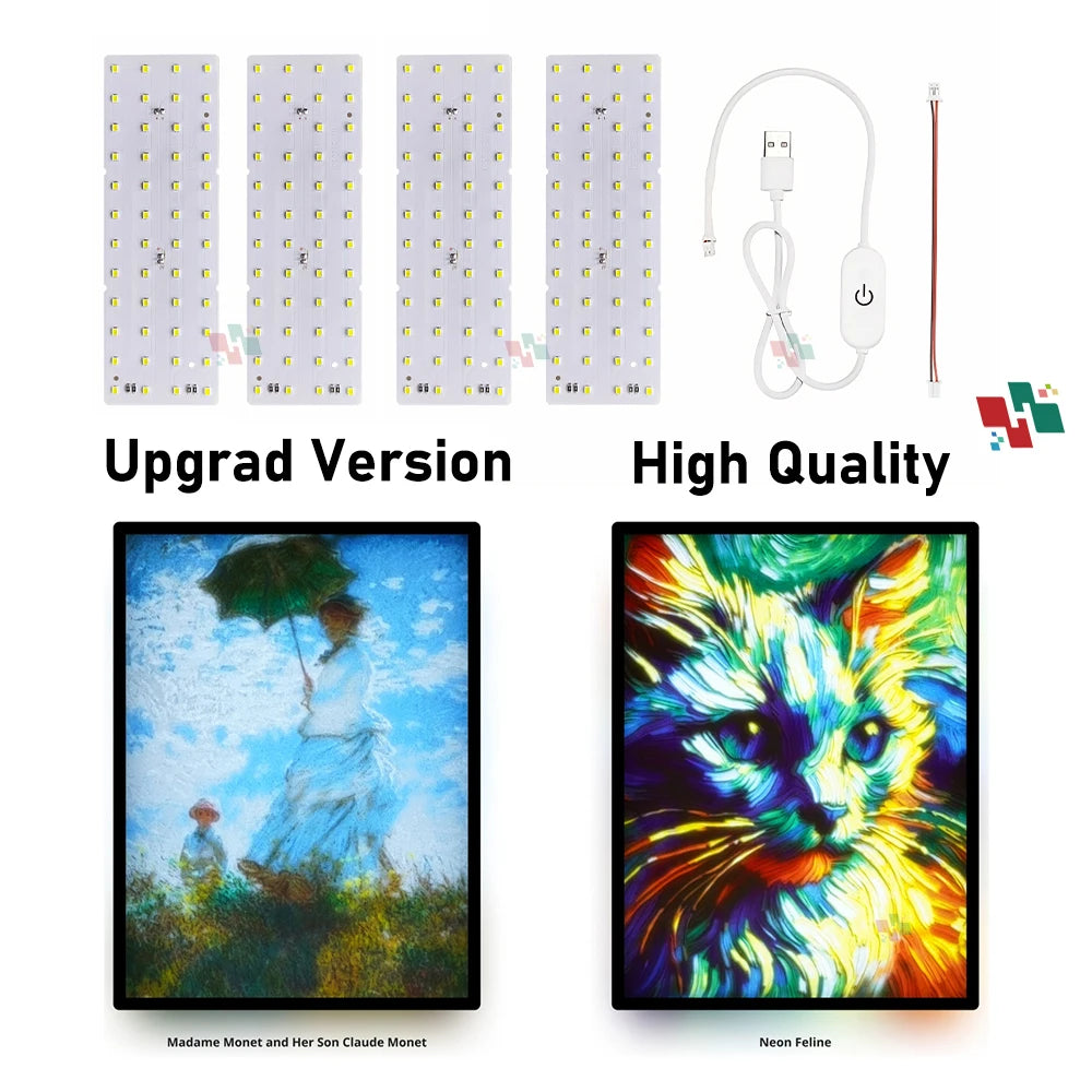 For Bambu Lab Lithophane Led Panel CMYK LED Backlight Board PLA Basic CMYK Lithophane Bundle 3D Printing Lithophane Photo CB DROPSHIPPING