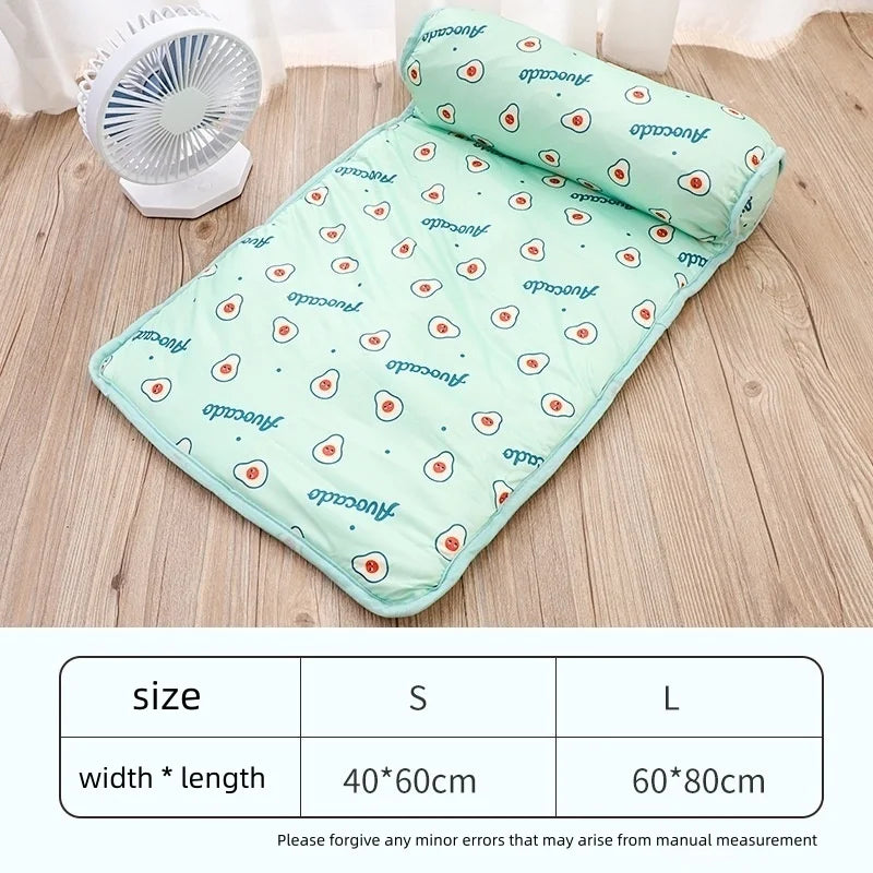 Summer Pet Cooling Mat Breathable Dog Ice Pad Washable Cold Bed Soft Sofa Mat for Small Medium Large Dogs Cats
