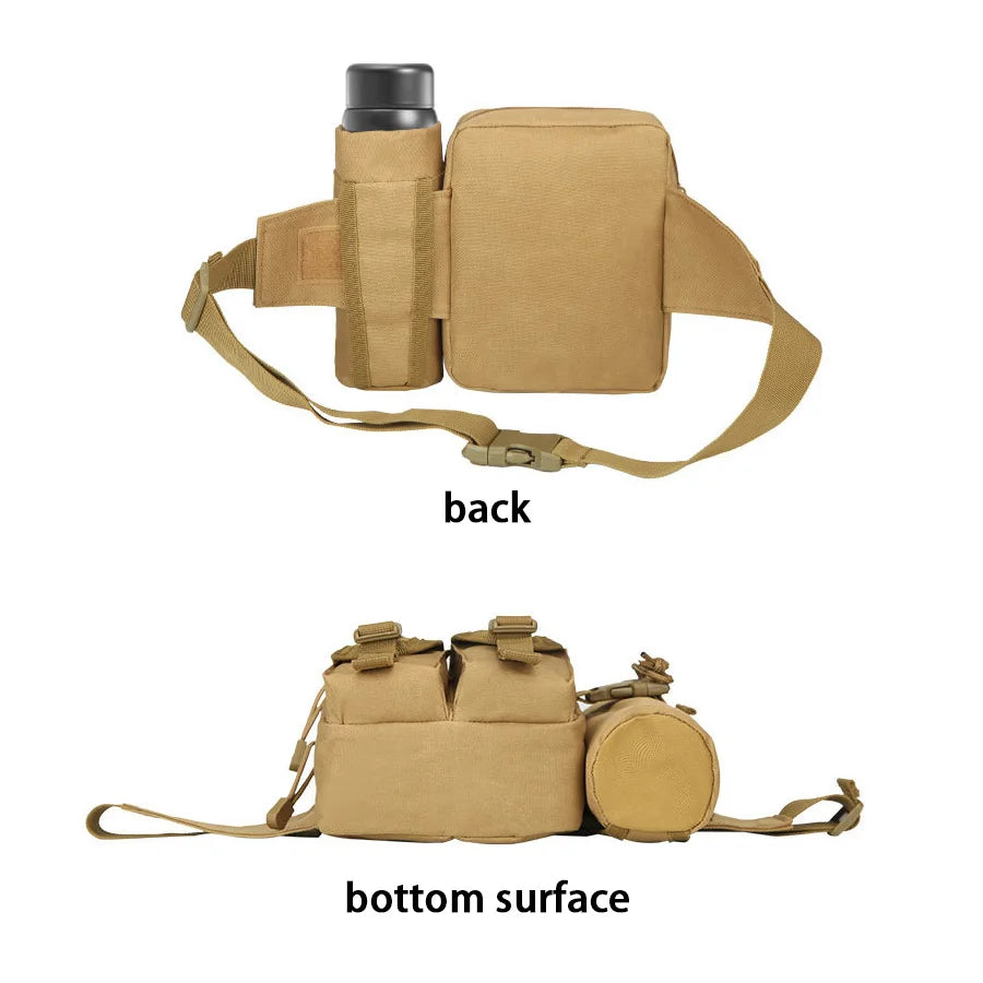 Multi-sport water bottle waist bag is detachable and suitable for outdoor sports such as mountaineering, camping, and hiking CB DROPSHIPPING