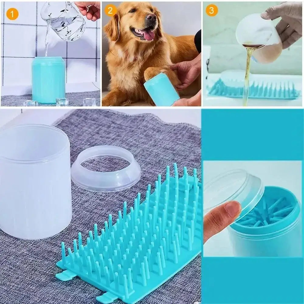 Pet Paw Cleaner Soft Silicone Foot Cleaning Brush Portable Pet Dogs Towel Foot Washer Cleaning Bucket Clean Brush Washing Cup CB DROPSHIPPING