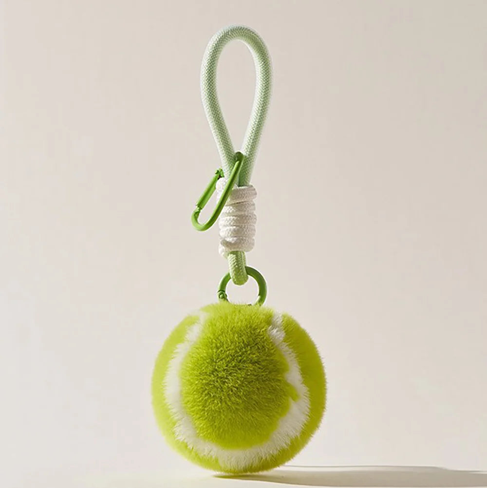New Trend Tennis Keychain Sport Style Plush Ball Pendant Car Hanging Piece Chic Bag Charm Accessories Gift A388 CB DROPSHIPPING