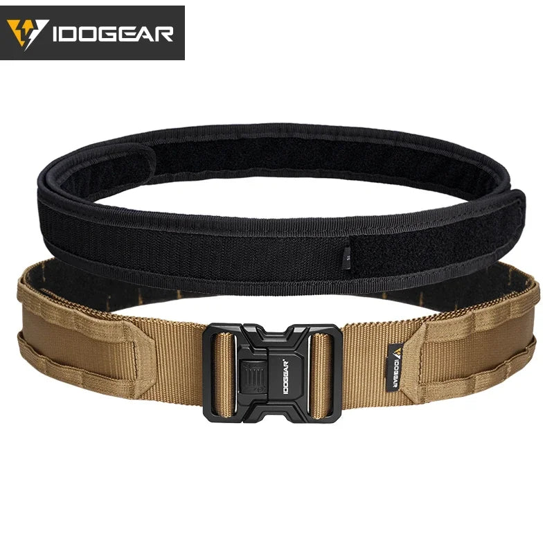 IDOGEAR Tactical 2" Belt Quick Release MOLLE Belt With Inner Outer Adjustable For Men Outdoor Sport Airsoft 3444 CB DROPSHIPPING
