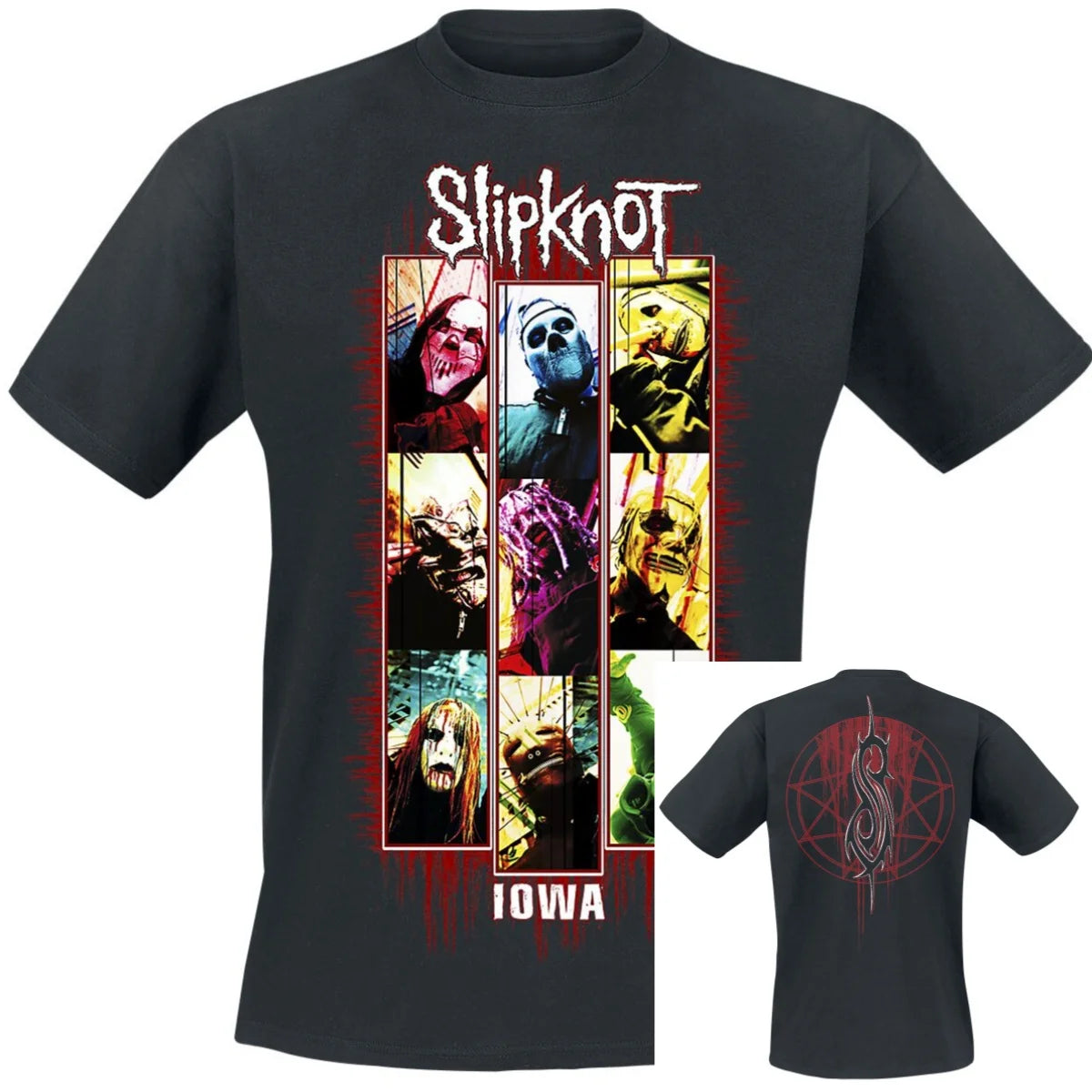 Iowa Star Slipknot T-Shirt Men Women Vintage Metal Rock Band Graphic Tee 100% Cotton Summer Streetwear Top