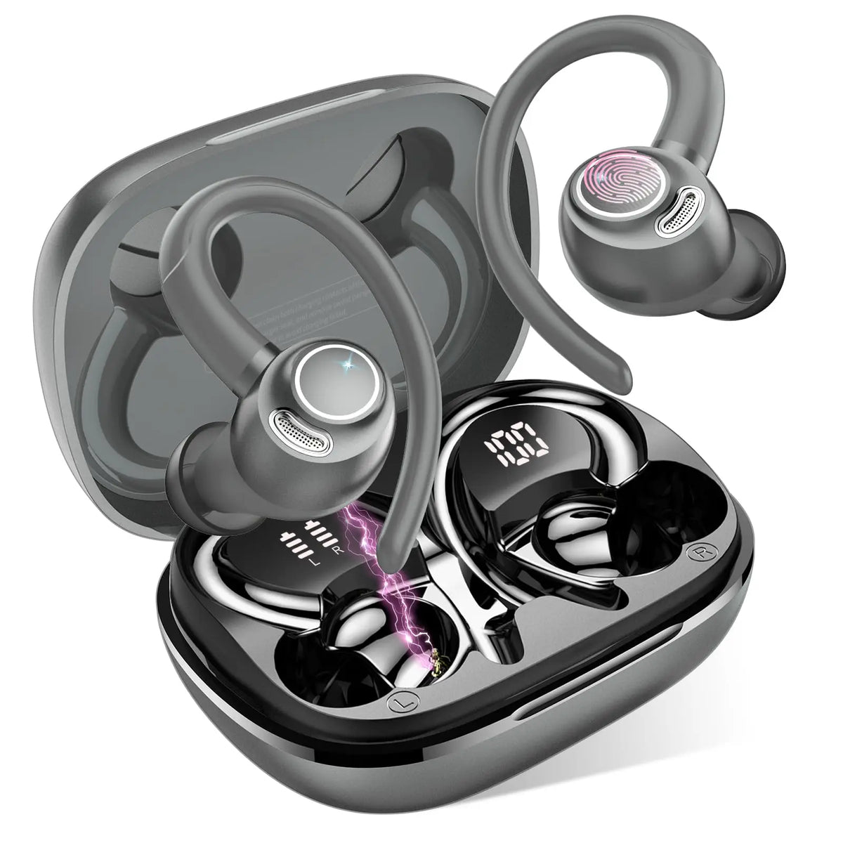 Wireless Sport Earbuds, 48H Battery, Hi-Fi Sound with Deep Bass, IP7 Waterproof for Running/Gym CB DROPSHIPPING