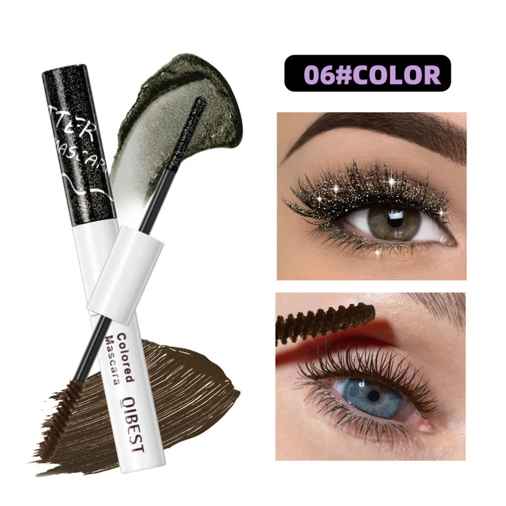 Double Head 2 IN 1 Mascara Silk Fiber Lash Mascara Volume Waterproof Lasting Non-Smudging Thick Thin Curling Mascara Eyes Makeup CB DROPSHIPPING