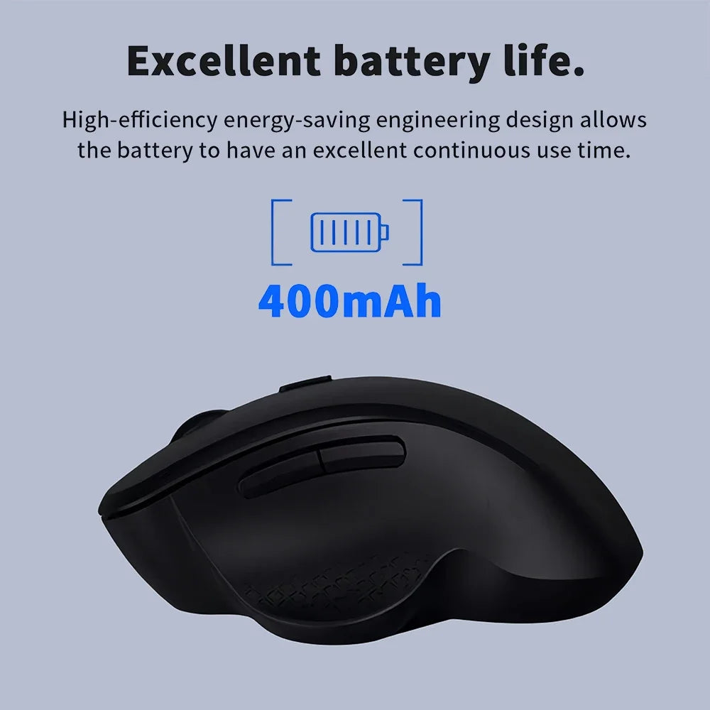 6 Button Ergonomic Mouse 2.4G Wireless Mouse Bluetooth Mouse 400mAh Rechargeable Gaming Mice 1600DPI Optical Mouse For PC Laptop CB DROPSHIPPING