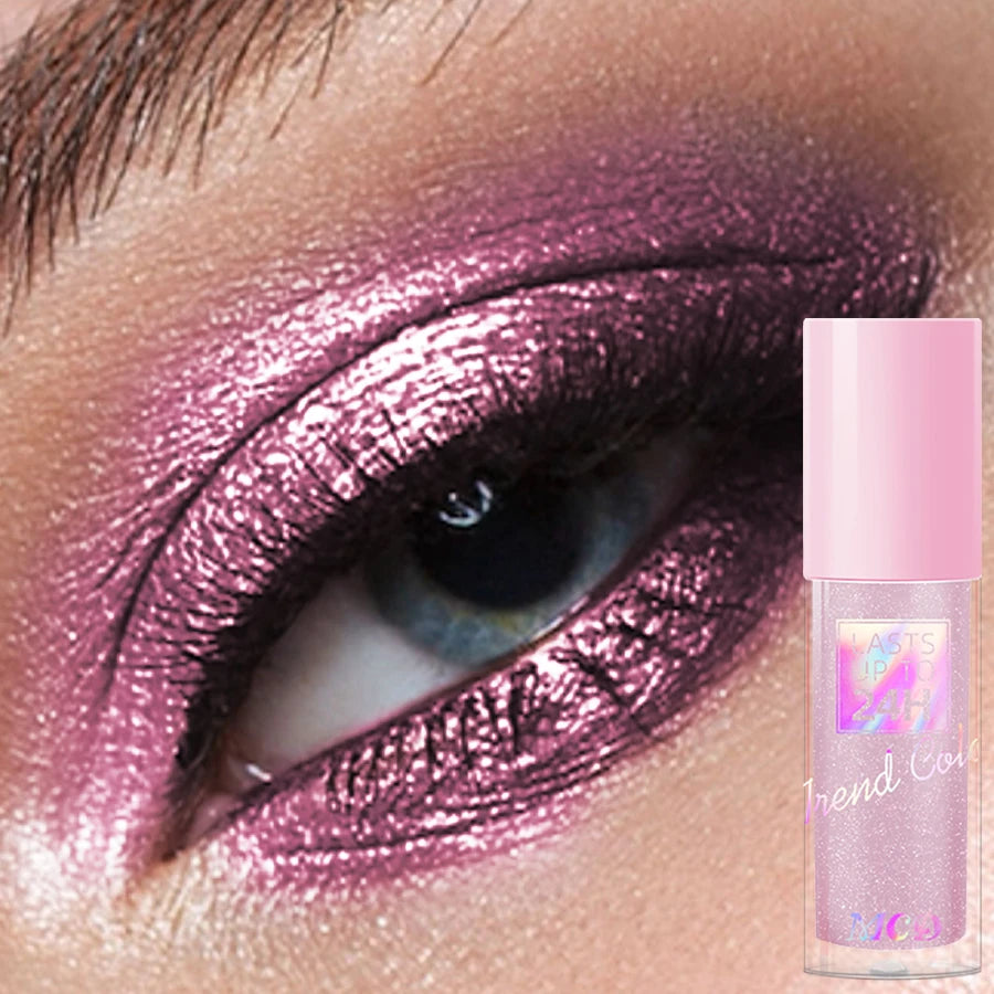 1PC Metallic Waterproof Liquid Eyeshadow-High Shine Long-Lasting & Smudge-Proof Korean Makeup Set Glitter Eye Shadow Cosmetics CB DROPSHIPPING