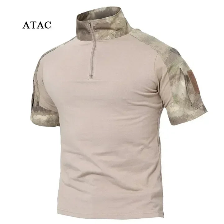 Tactical T-Shirts Men Sport Outdoor Tee Quick Dry Short Sleeve Shirt Hiking Hunting Climbing Camouflage Men Clothing Breathable