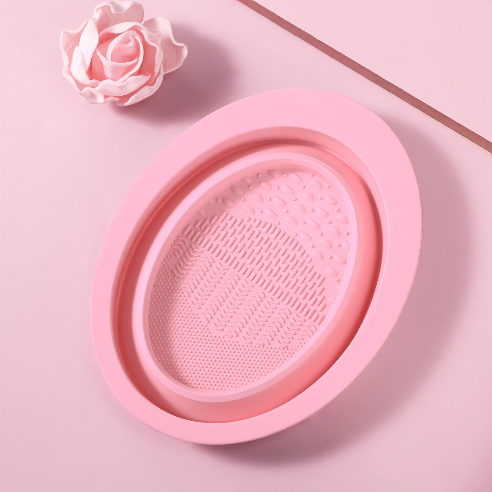 Makeup Brush Cleaning Tool,1pcs Silicone Brush Cleaner Pad Foldable Portable Cleaning Bowl For Makeup Brushes CB DROPSHIPPING