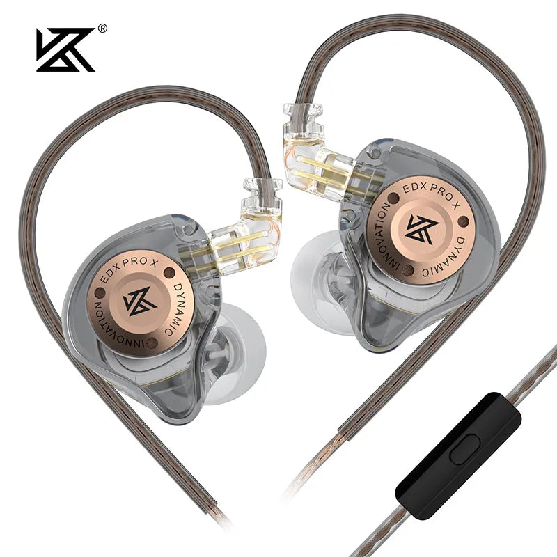 KZ EDX PRO X Dynamic Drive Earphone HIFI Bass Earbud Gaming Sport Music Noise Cancelling Headset Detachable Cable
