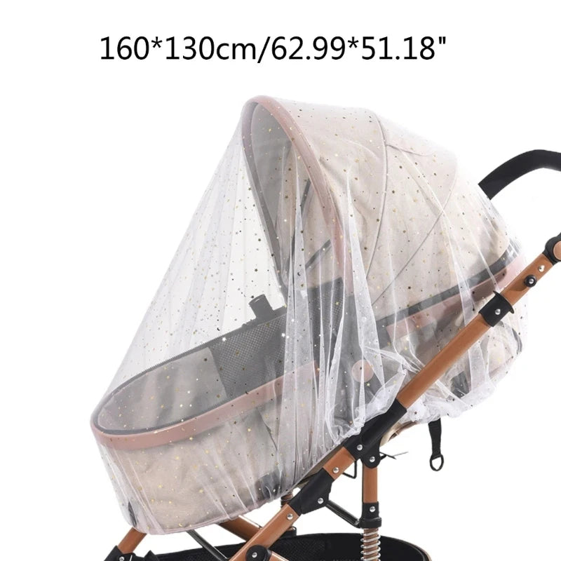 Stroller Mosquito Net Baby Anti-mosquito Full-Cover Printed Cart Universal Elastic Mesh Mosquito Net Stroller Accessories CB DROPSHIPPING