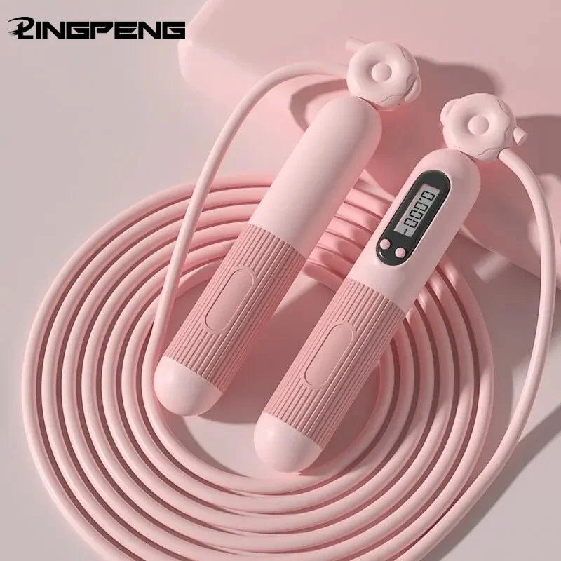 Fitness Exercise Electronic Counting With Countdown Skipping Rope Professional Fat Burning Adult Counting Timed Skipping Rope CB DROPSHIPPING