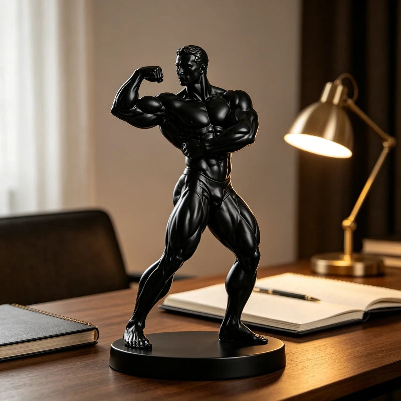 Fitness Athlete Statue,3D Printed Relief, Classic Sculpture with Perfect Physique,Art Desktop Decor for Home, Cafe,Bar Bookstore CB DROPSHIPPING