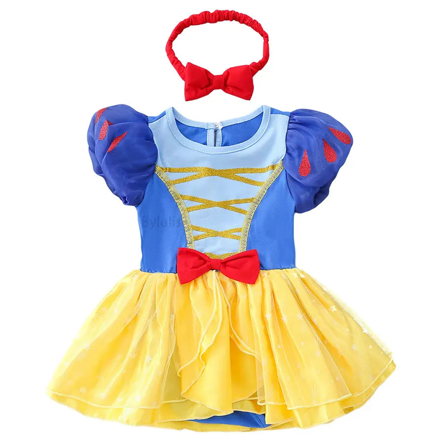Baby Girls Costumes Kid Romper Tutu Dress with Headband Infant Baby Girl Princess Alice Clothes Aurora Belle Dress Party Costume CB DROPSHIPPING