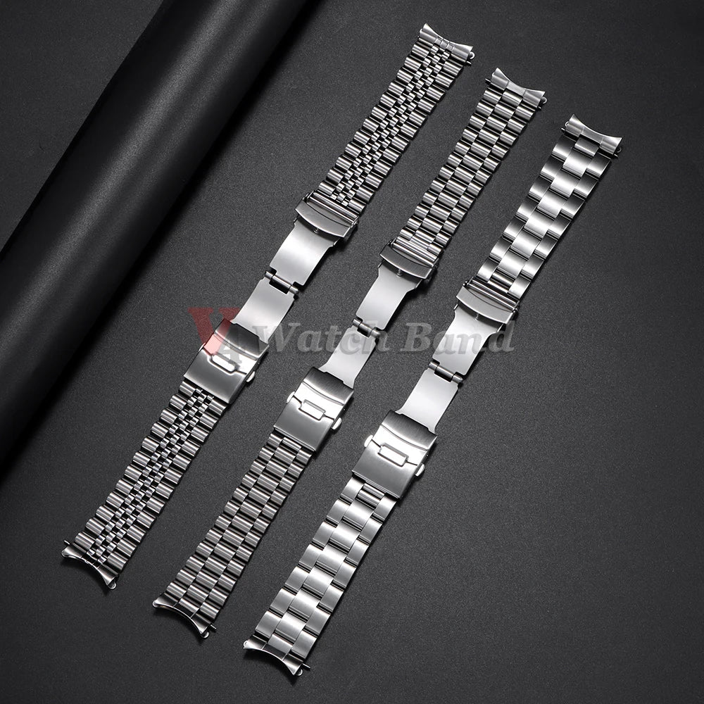 For Seiko 5 SKX009/007 for Jubilee for Oyster Solid Stainless Steel Watch Strap Curved End Men's Sport Watch Band 18mm 20mm 22mm CB DROPSHIPPING