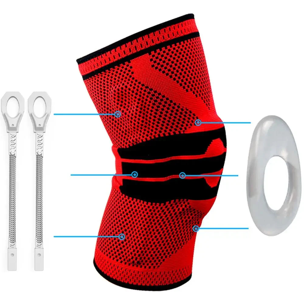 Knee Brace Silicone Sleeve Knee Pads Arthritis Knee Protector For Joints Support Meniscus Compression Protection Sport