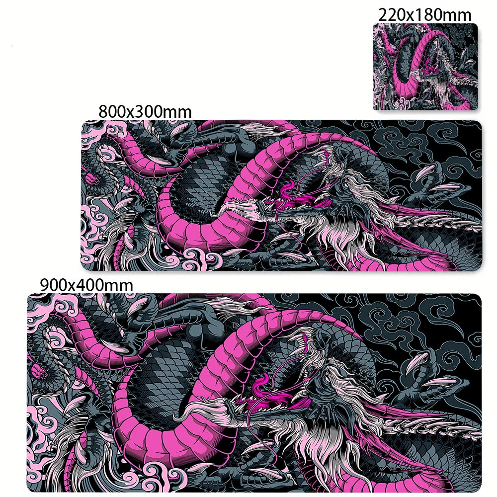 Black and White Dragon Large Mouse Mat Gaming Mousepad Big Rubber Base Mouse Pad Purple Deskpad Eyboard Mats Mousepads 400x900 CB DROPSHIPPING