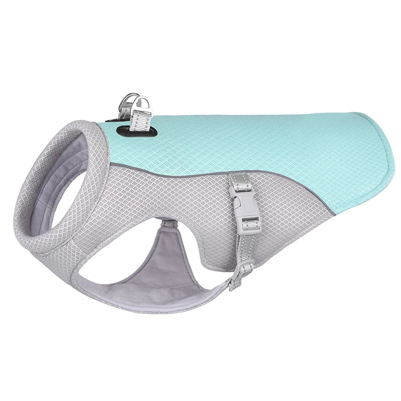 New Ice Cooling Dog Vest Summer Mesh Clothes for Small Medium Large Dogs Outdoor Pet Cool Down Jackets Breathable Dog Harness