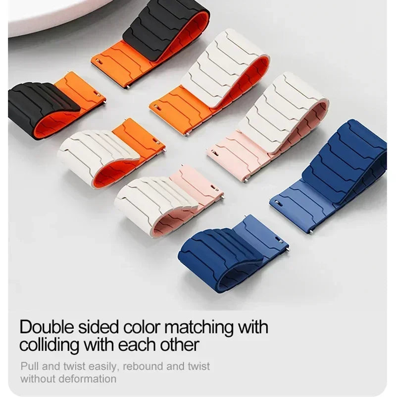 22mm Sport Magnetic Silicone Band For Realme Watch 5 Smartwatch Wrist Bracelet For Realme Watch S2/Realme S 2 2Pro 3 3 Pro Band CB DROPSHIPPING