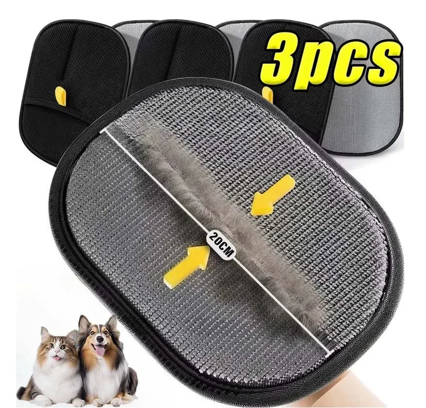 3pcs Pet Grooming Cleaning Glove Double-Sided Washing Dog Cat Glove Self Cleaning Hair Remover Massage Brush Cats Accessories CB DROPSHIPPING