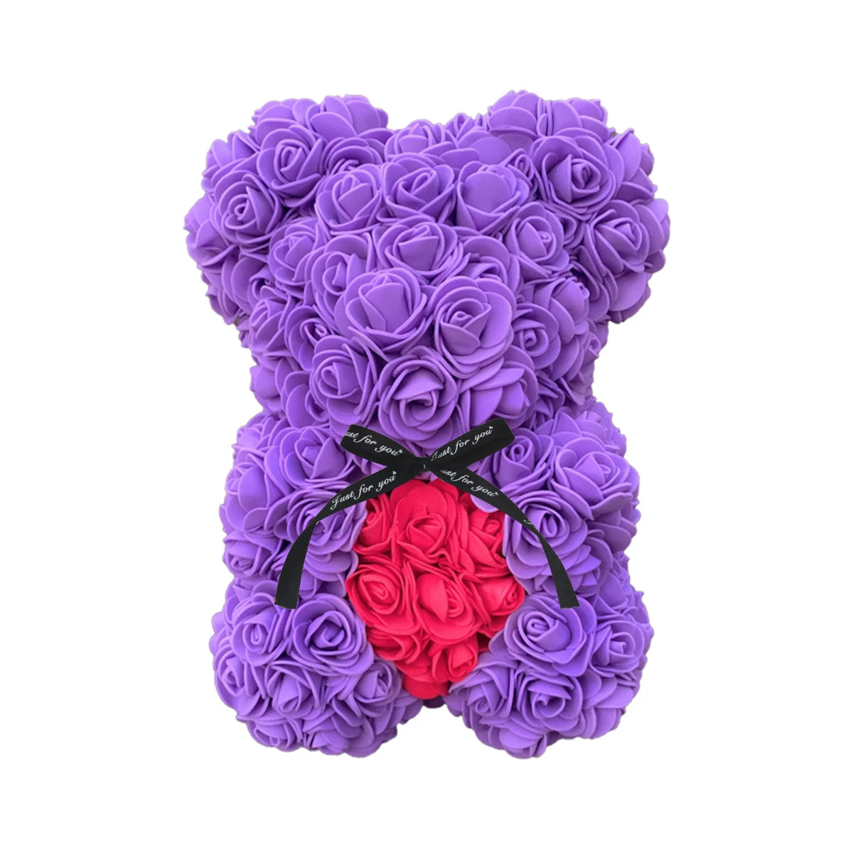 25cm Rose Teddy Bears Hearth Artificial Flower Bear For Women Valentine's Wedding Birthday Christmas Gifts