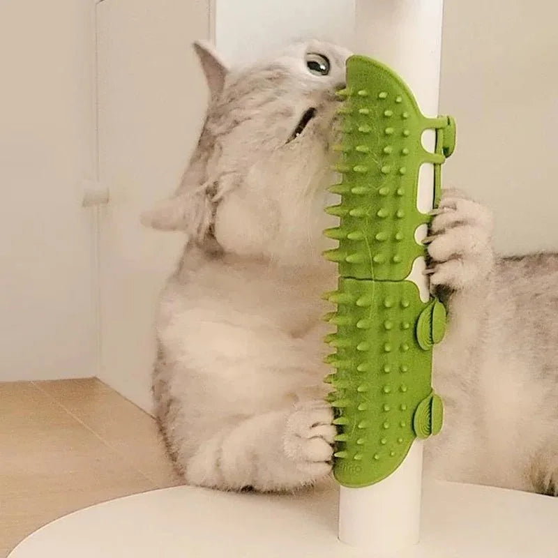 Pet Cat Hair Removal Massage Comb Cats Scratching Rubbing Brush kitten Grooming Self Cleaning Wall Corner Cat Scratcher Combs