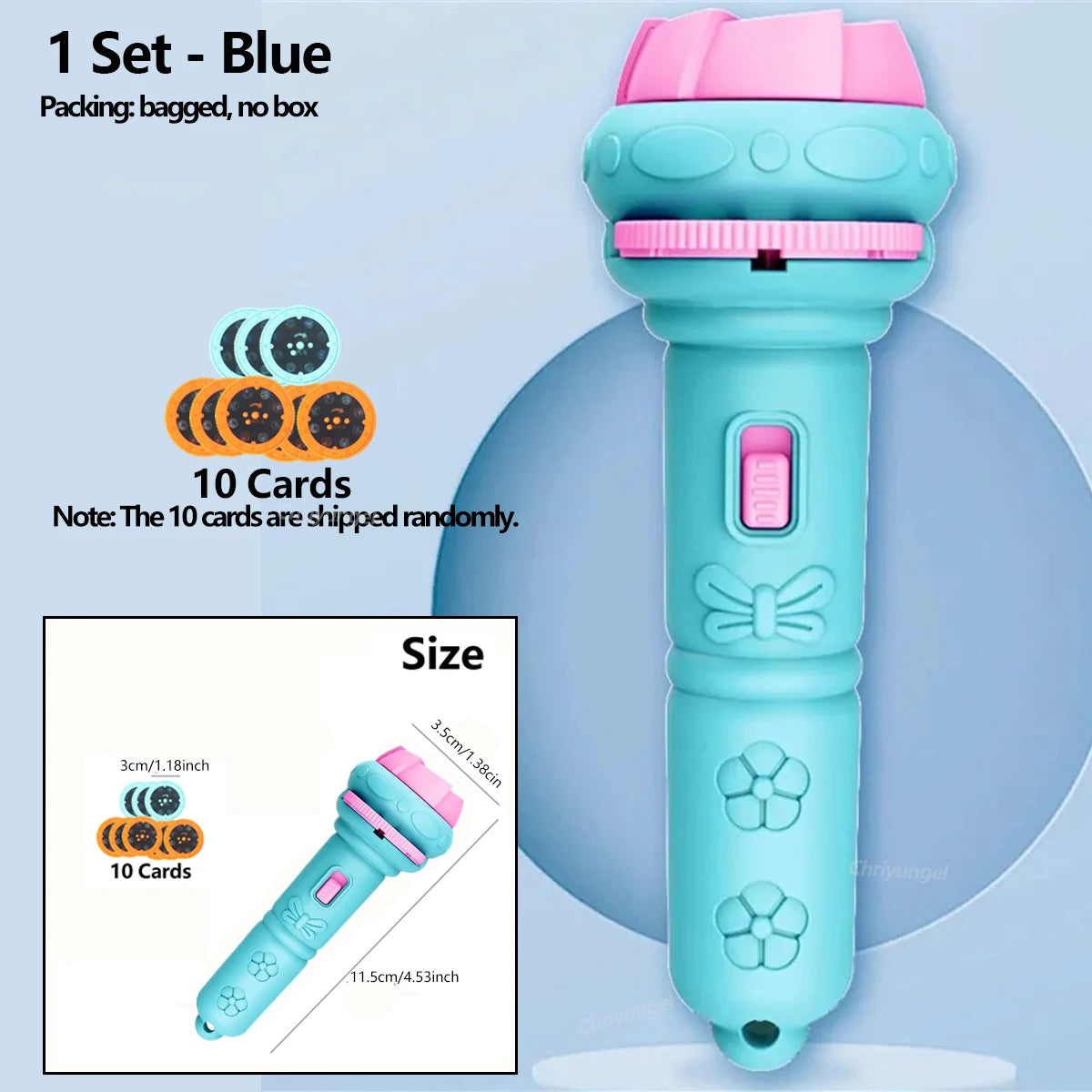 10 Cards Cartoon Projection Flashlight 80 Patterns Creative Children Flashlight Toy Projector Baby Toys Bedtime Story Book Toy CB DROPSHIPPING