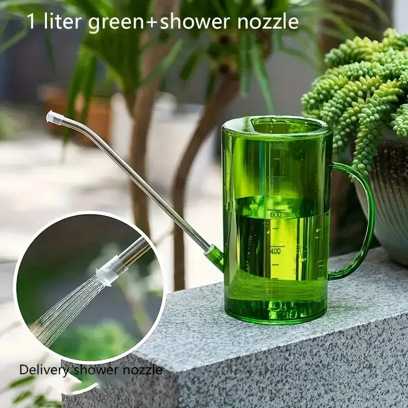 Garden Watering Can 1L Long Spout with Shovel, Indoor Outdoor Plant Flower Watering Pot