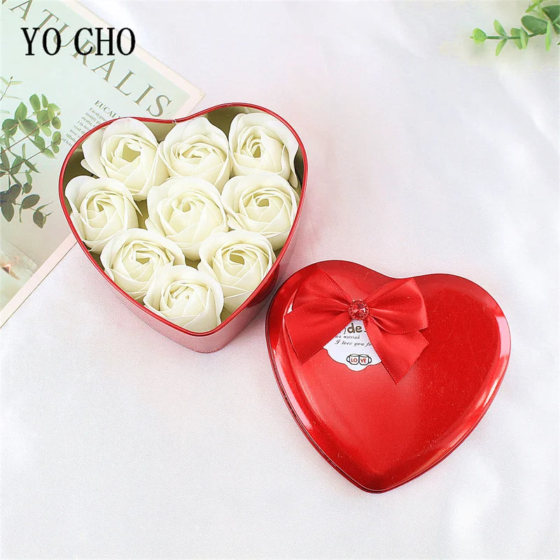 Heart Scented Bath Body Petal Rose Flower Soap Roses Bear Gift Box Valentine's Day New Year Wedding Decoration Selling Wedding