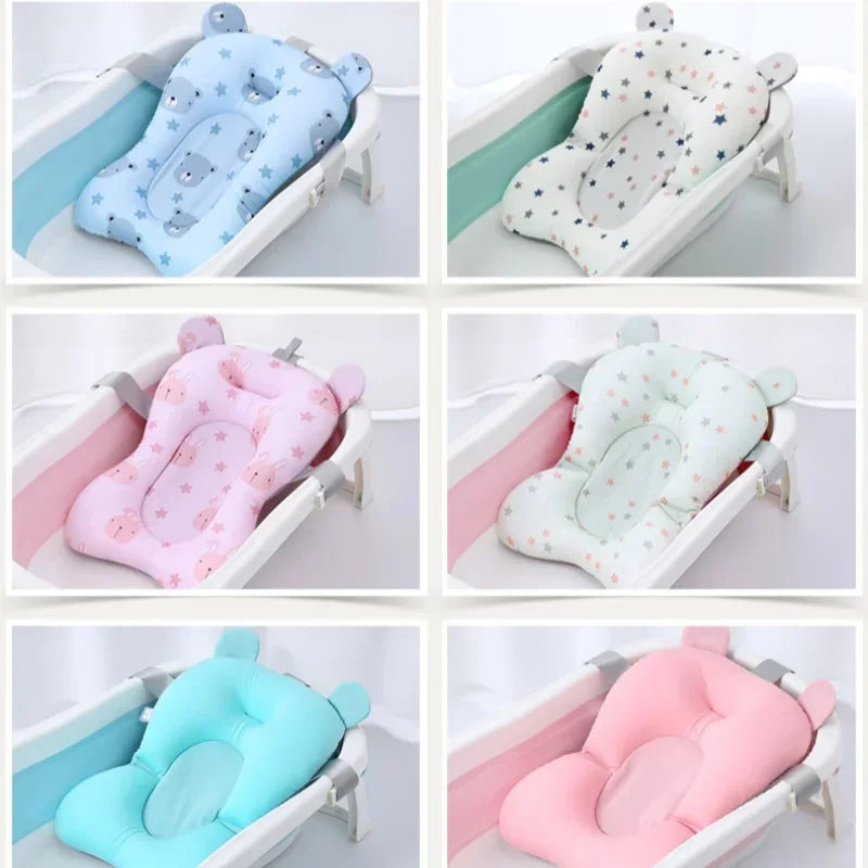 Foldable Floating Baby Bath Seat Pad Adjustable Bathtub Support Mat Shower Cushion Security Water Pad for Newborn Baby Bathing CB DROPSHIPPING