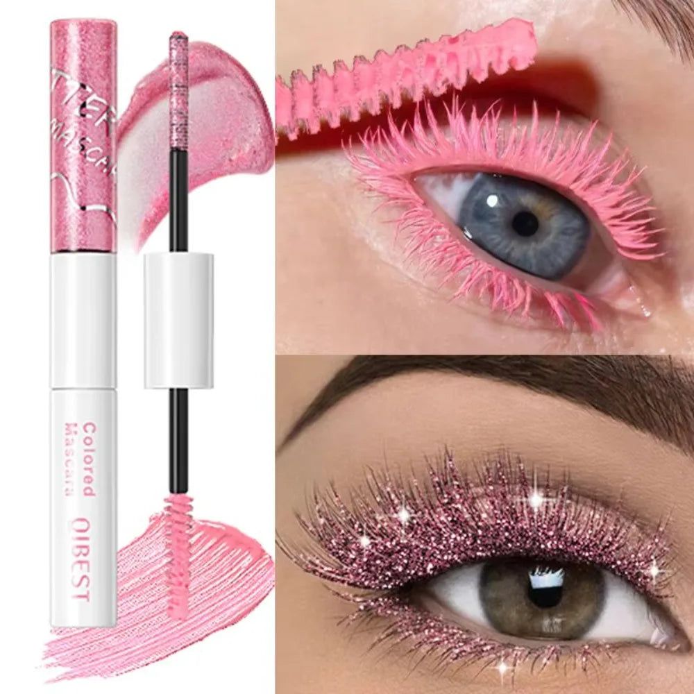 Double Head 2 IN 1 Mascara Silk Fiber Lash Mascara Volume Waterproof Lasting Non-Smudging Thick Thin Curling Mascara Eyes Makeup CB DROPSHIPPING