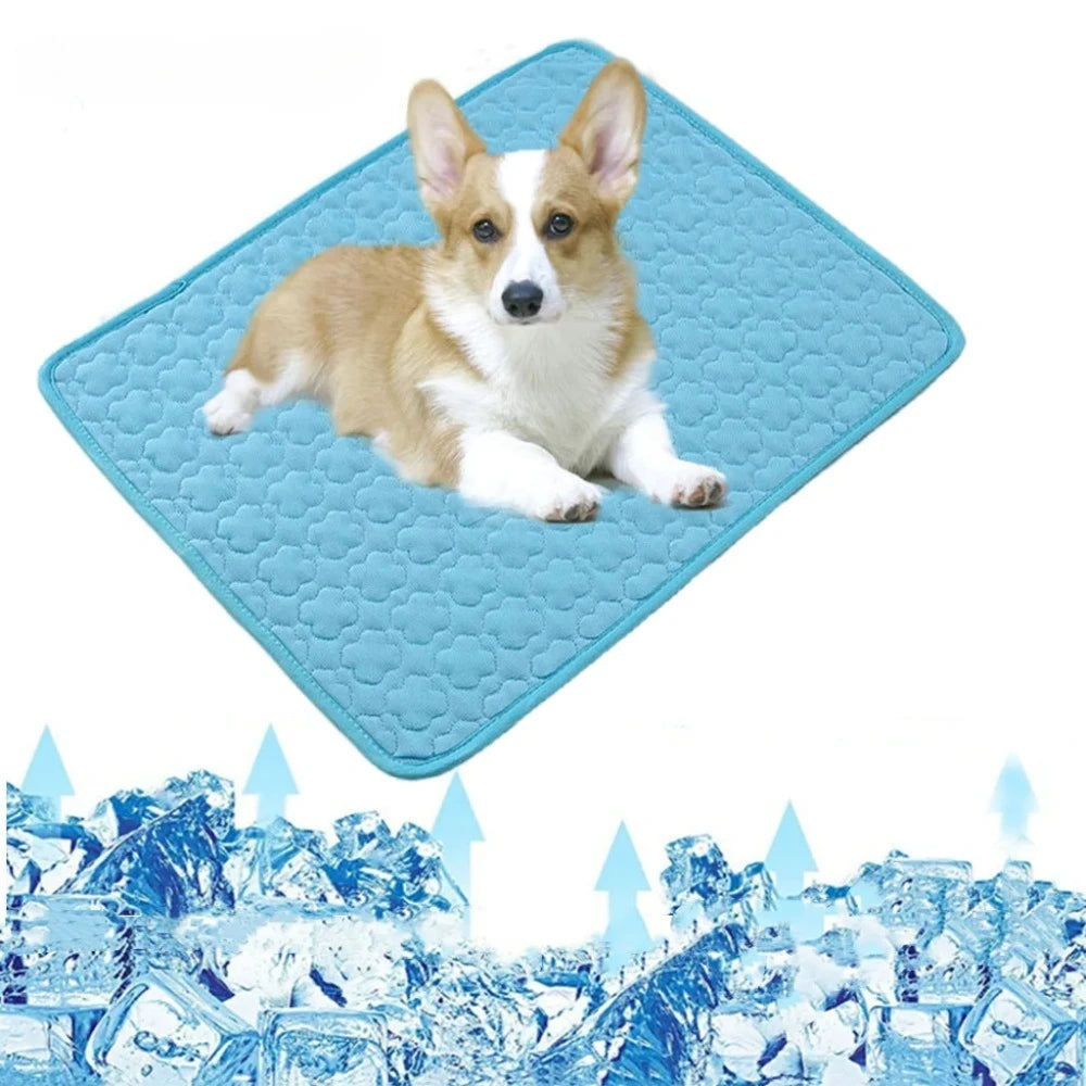 Pet Ice Pads Summer Dog Cooling Mat Cat Breathable Blanket Cat Washable Sofa Breathable Pet Dog Bed Pet Car Seat Cushion Sofa
