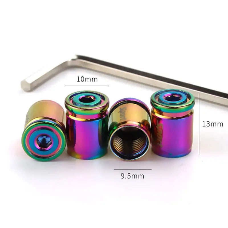 4x Titanium Anti-theft Car Tire Valve Cap Aluminum Sport Exterior Auto Air Caps CB DROPSHIPPING