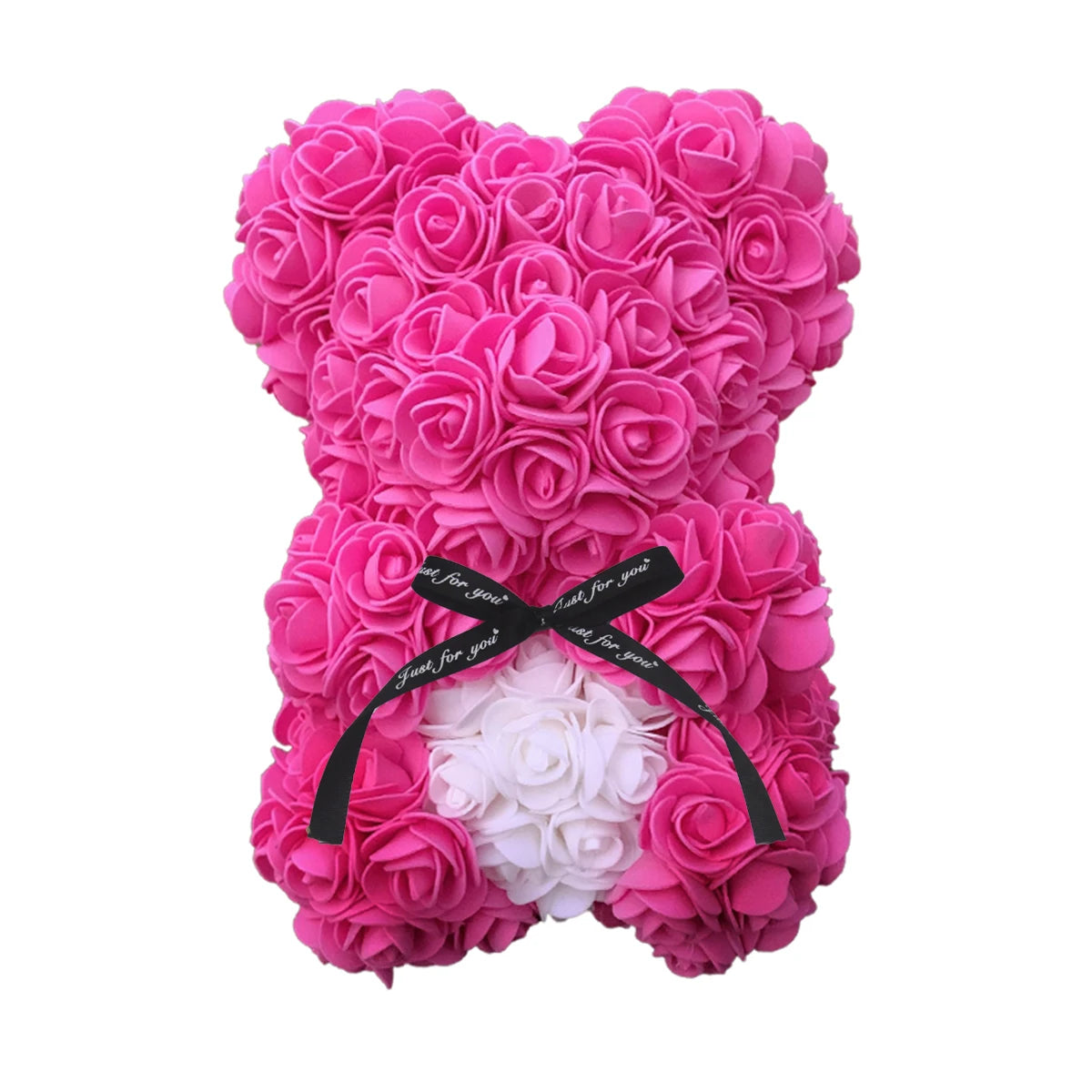 25cm Rose Teddy Bears Hearth Artificial Flower Bear For Women Valentine's Wedding Birthday Christmas Gifts