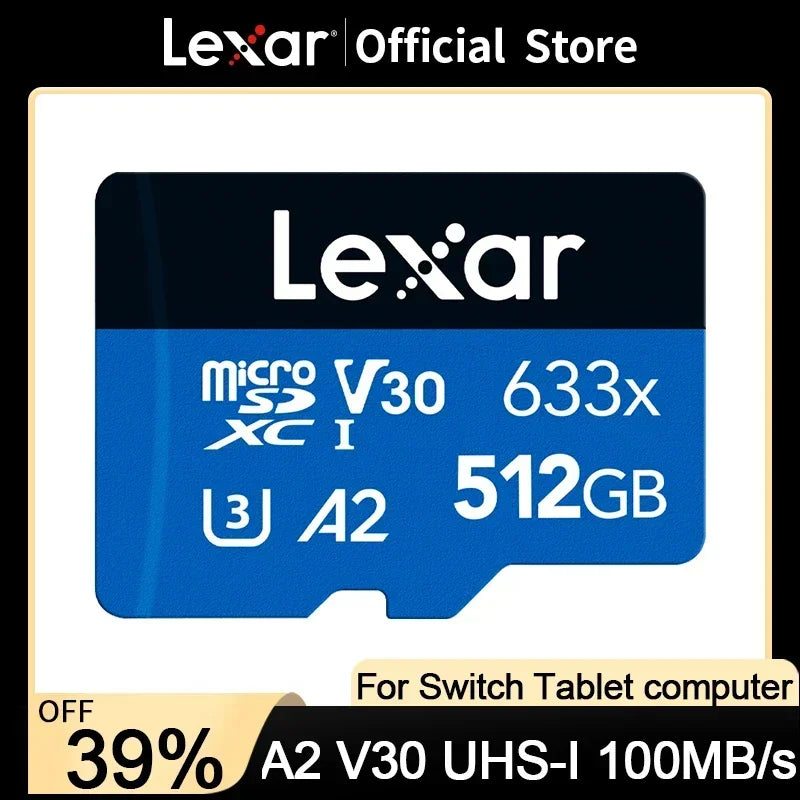 Lexar Micro SD Card New Original 128GB 32GB 64GB 256GB 512GB Memory Card A1 A2 Class10 TF Flash Card for Drone Sport Camcorder CB DROPSHIPPING