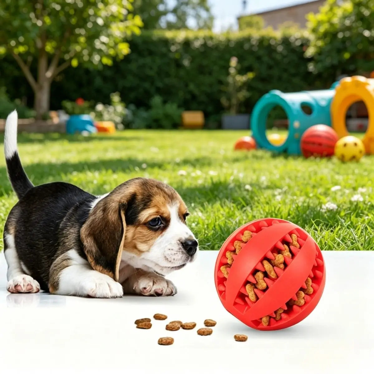 Dog Toy Ball Bite Resistant Teething Toys Balls for Small/Medium/Large Dog and Puppy Cat Dog Pet Food Treat Feeder Chew Tooth CB DROPSHIPPING
