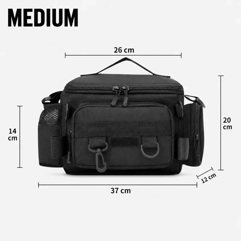 Fishing Tackle Shoulder Bag Storage Bag Waterproof Portable Large Capacity with Fish Rod Holder Outdoor Sport Accessories Gear CB DROPSHIPPING