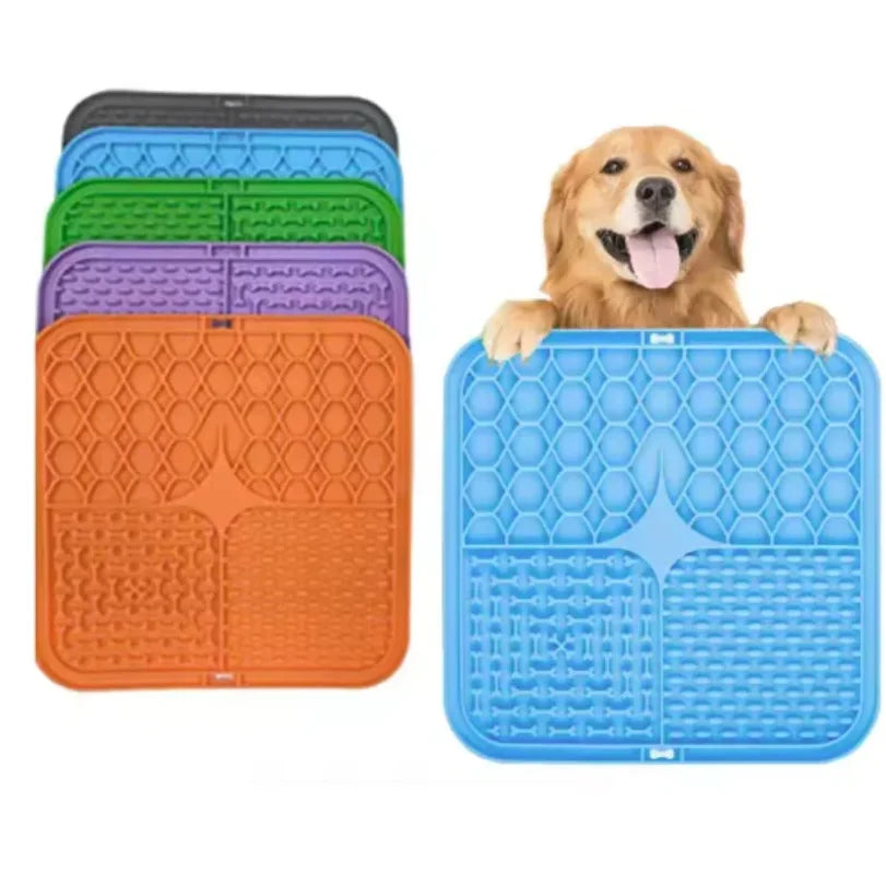 Pet Lick Silicone Mat Dogs Pet Slow Food Plate for Dog Bathing Distraction Silicone Dog Sucker Food Training Dog Feeder Supplies CB DROPSHIPPING