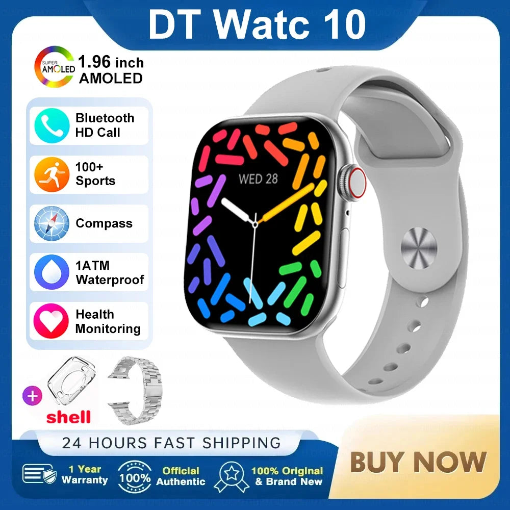New DT Watch 10 Smartwatch 16GB Large Memory NFC 3D Stereo Vision Compass Muiti-Sport Mode Waterproof Bluetooth call Smartwatch CB DROPSHIPPING