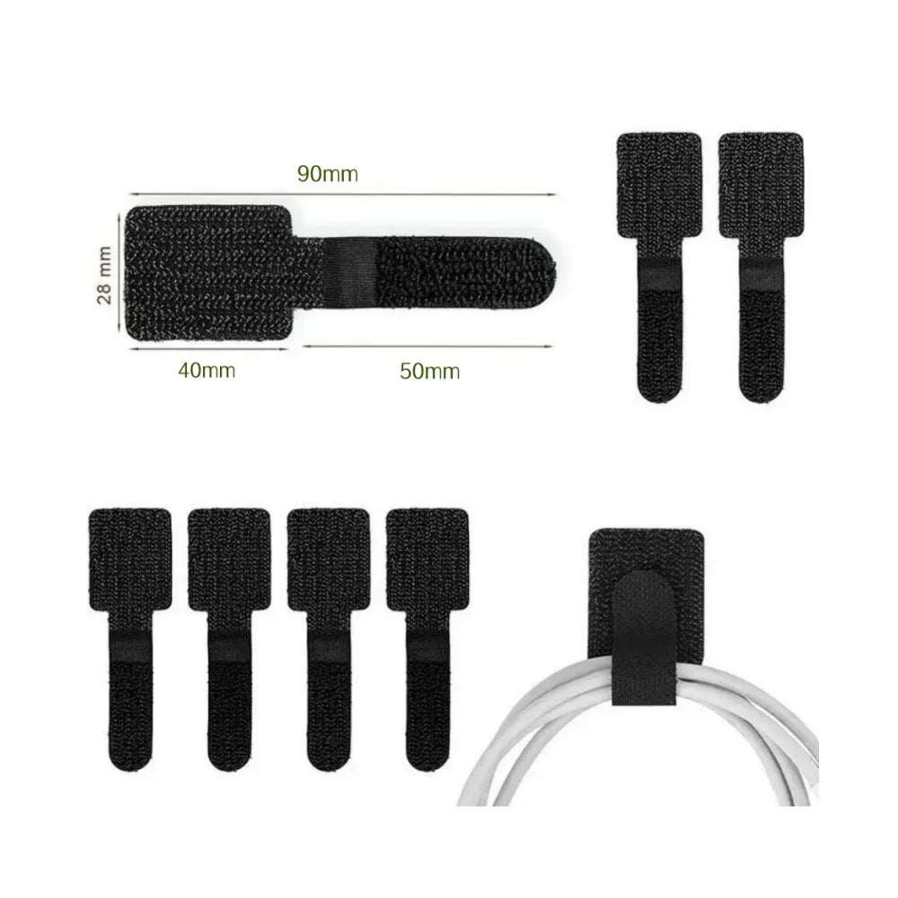 10/20Pcs Self Adhesive Reusable Cable Ties Wire Organizer Storage Stand Mouse Earphone Data Cord  Desktop Tidy Management Winder CB DROPSHIPPING
